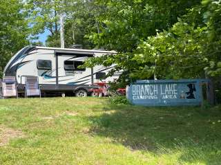 Branch Lake Camping area