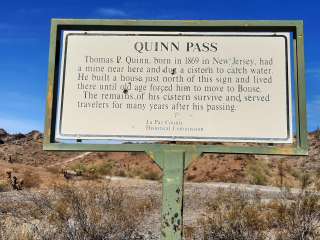 Plomosa Rd. Quinn Pass BLM Dispersed Camping